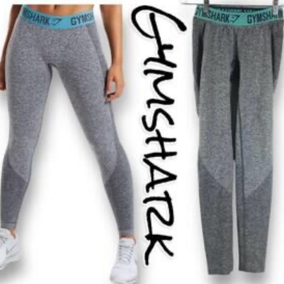Gymshark Flex Gray Low Rise Leggings Womens Size Medium Athletic Activewear Gym - Picture 1 of 5